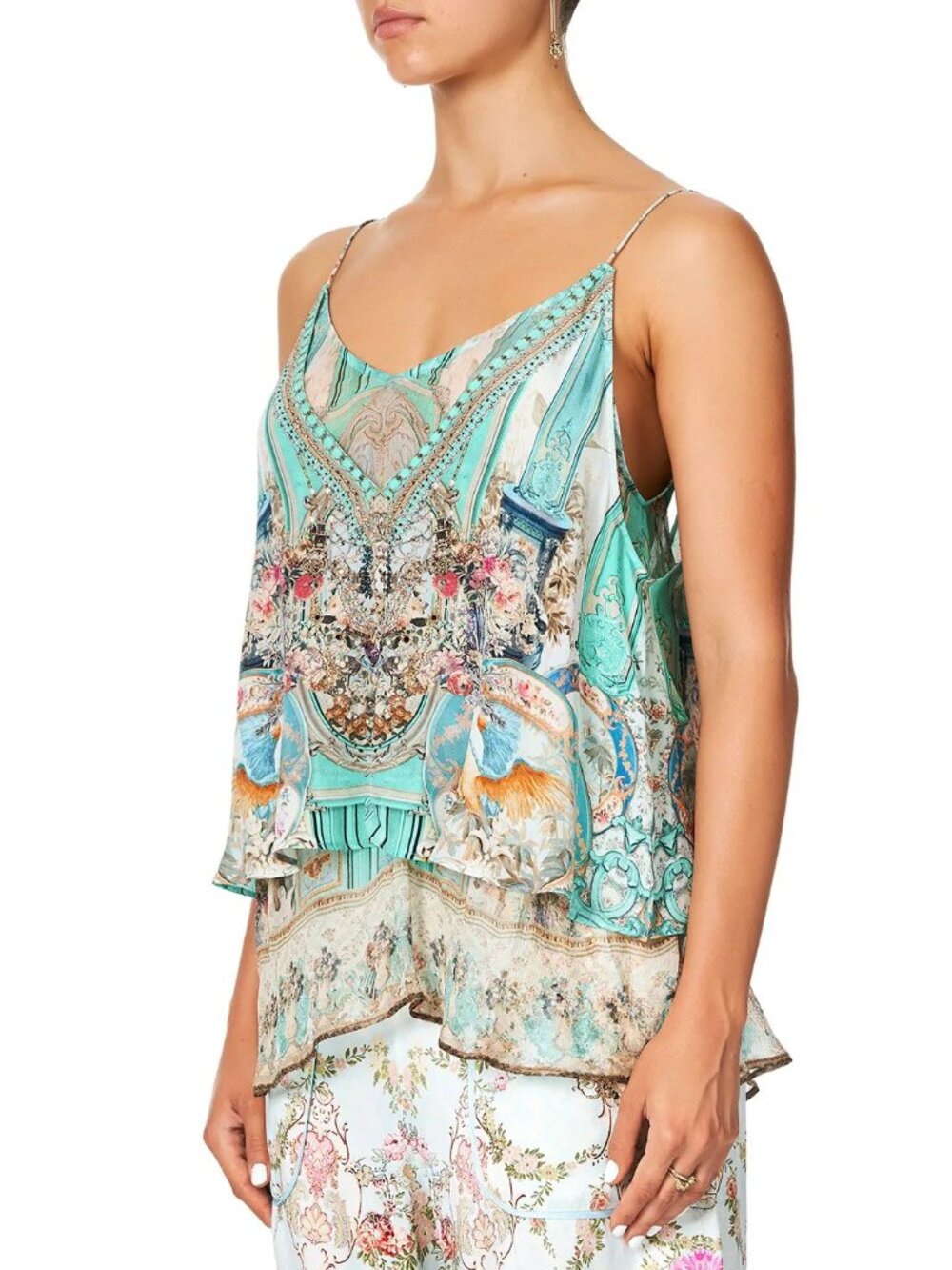 Camilla‎ I Dream of Marie Strap Top with Sheer Underlay Size Small - Picture 5 of 13